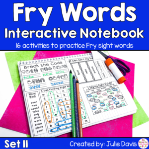 Sight Word Second 100 Set 11 Interactive Notebooks