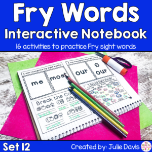 Sight Word Second 100 Set 12 Interactive Notebooks