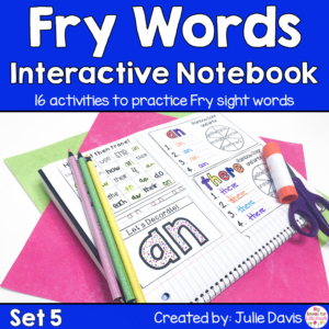 Sight Word First 100 Set 1 Interactive Notebooks Set 5