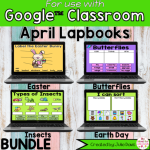 April Digital Interactive Notebook BUNDLE Google Classroom