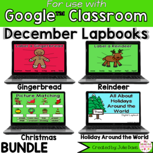 December Digital Interactive Notebook BUNDLE Google Classroom