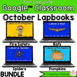 October Digital Interactive Notebook BUNDLE Google Classroom