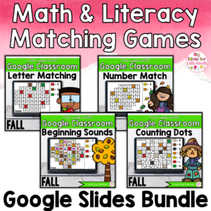 Fall Math Phonics Game Digital Google Slides BUNDLE