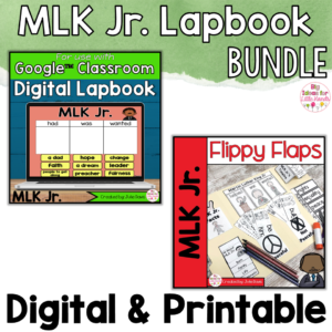 MLK Jr Activities Interactive Notebook Digital and Printable Bundle