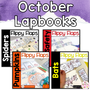 Kindergarten October Halloween Lapbook Activity Bundle | Interactive Notebook