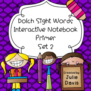 Primer Sight Word Interactive Notebooks Set 2