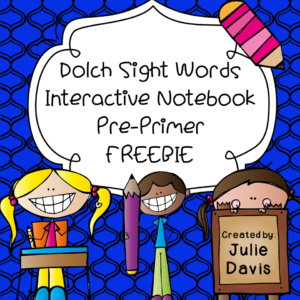 FREE PREVIEW Pre-Primer Sight Word Interactive Notebooks Set 1