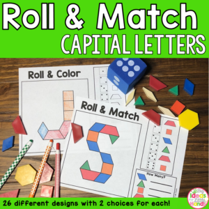 Pattern Blocks Mat Capital Letters Math Games