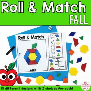Fall Math Games | Kindergarten Pattern Blocks Centers | Counting Activities