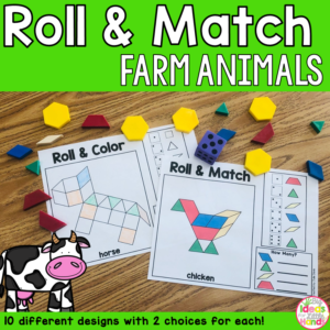 Pattern Blocks Mat Farm Animals Math Games