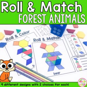 Pattern Blocks Mat Forest Animals Math Games