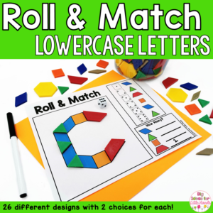 Pattern Blocks Mat Lowercase Letters Math Games