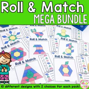 Pattern Blocks Mat Math Games Growing Bundle