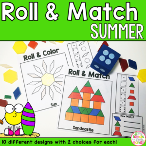 End of Year | Pattern Blocks Mat Summer Math Games
