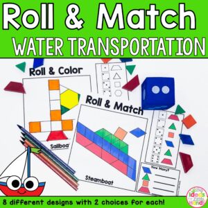 Pattern Blocks Mat Water Transportation Math Games