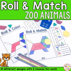 Pattern Blocks Mat Zoo Animals Math Games