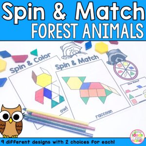 Pattern Blocks Mat Forest Animals Math Center
