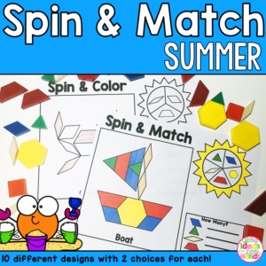 End of Year | Pattern Blocks Mat Summer Math Center