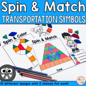 Pattern Blocks Mat Transportation Symbols Math Center