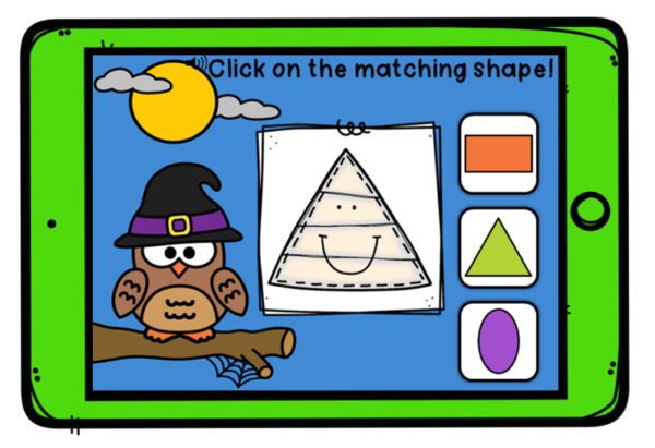 Halloween Shapes Math Centers | Digital Game Boom Cards - Image 4