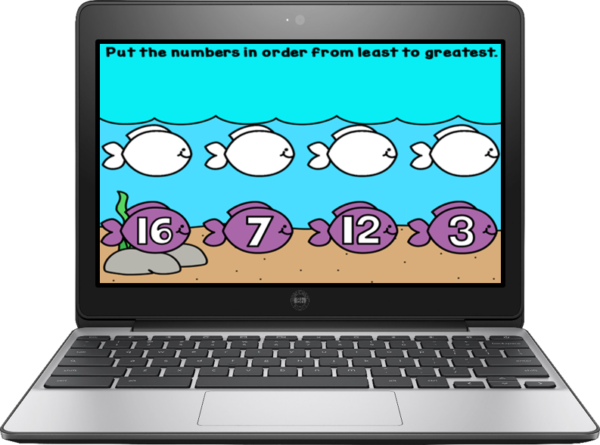 Summer Ocean Number Order Digital Game for Google Classroom - Image 4