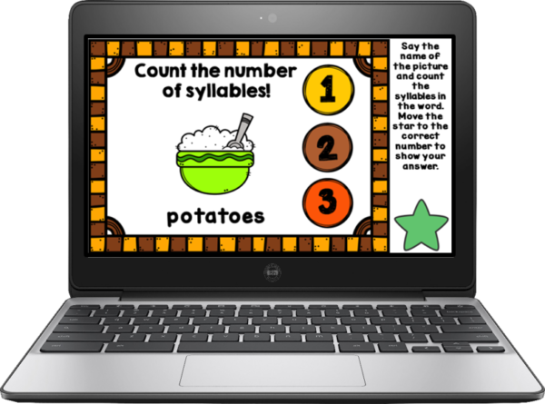 Thanksgiving Syllables Game for Google Classroom - Image 4