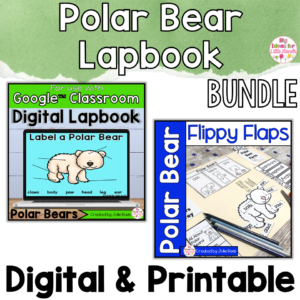 Polar Bears Activities Interactive Notebook Digital and Printable Bundle
