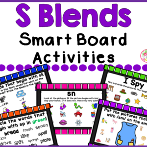 S Blends Smart Board Activities Phonics and Sounds