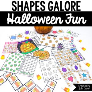 Kindergarten Math | Halloween 2D Shapes Games | Center Activities