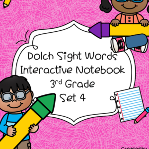 3rd Third Grade Sight Word Interactive Notebooks Set 4
