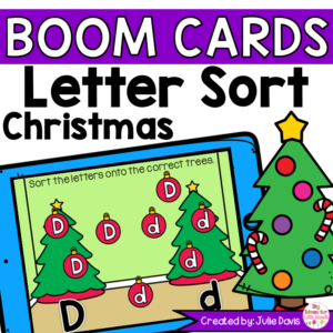Christmas Letter Sort Digital Game Boom Cards