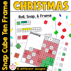 Christmas Math Centers and Ten Frames Activities | December Counting Practice