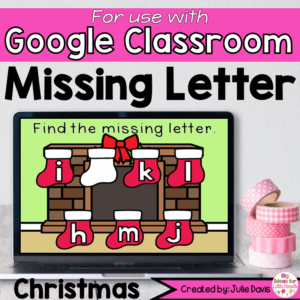 Christmas Missing Letter Activity for Google Classroom