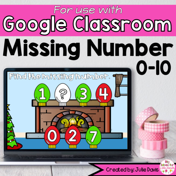 Christmas Missing Number Digital Game Google Classroom