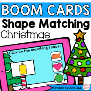 Christmas Shapes Math Centers | Digital Game Boom Cards