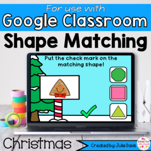 Christmas Shapes Math Centers for Google Classroom