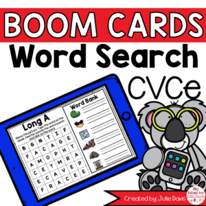 CVCe Word Search Boom Cards Digital