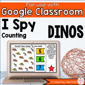 Dinosaur Digital Counting Game for Google Classroom