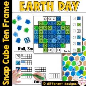 Earth Day Math Games and Ten Frames Activities - April Counting Practice