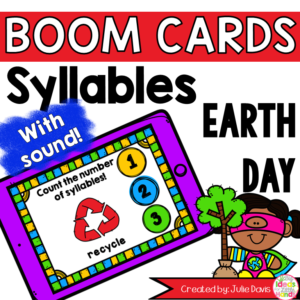Earth Day Syllable Counting Digital Game Boom Cards