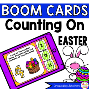 Easter Counting On Addition Digital Game Boom Cards