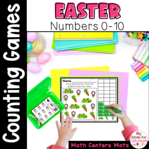 Easter Counting Worksheet Numbers 0-10 | April Kindergarten Math Games