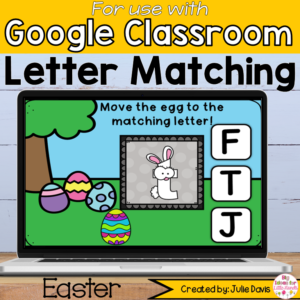 Easter Letter Match Digital Game for Google Classroom