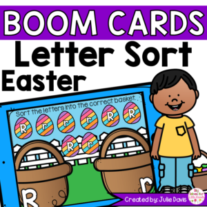 Easter Letter Sort Digital Game Boom Cards