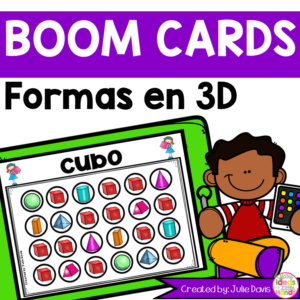 3D Shape Matching Spanish Digital Game Boom Cards