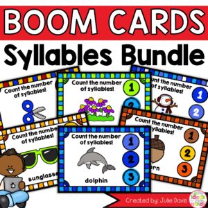 Boom Cards Syllable Counting Digital Game Bundle