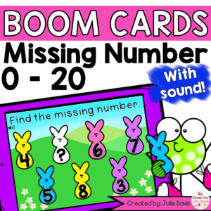 Easter Missing Number Digital Game Boom Cards