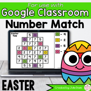 Easter Number Matching Google Classroom Digital Game