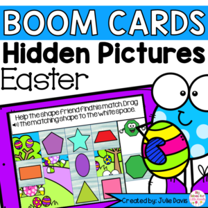 Easter Shapes Math Centers | Digital Game Boom Cards