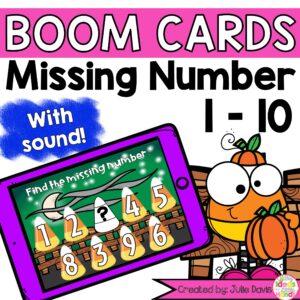 Halloween Missing Number Digital Game Boom Cards